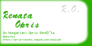 renata opris business card